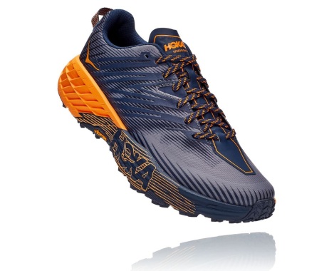 Sapatilhas Hoka One One Speedgoat 4 Portugal - Sapatilhas Trail Homem Pretas / Luz Douradas - RJZVFO-346